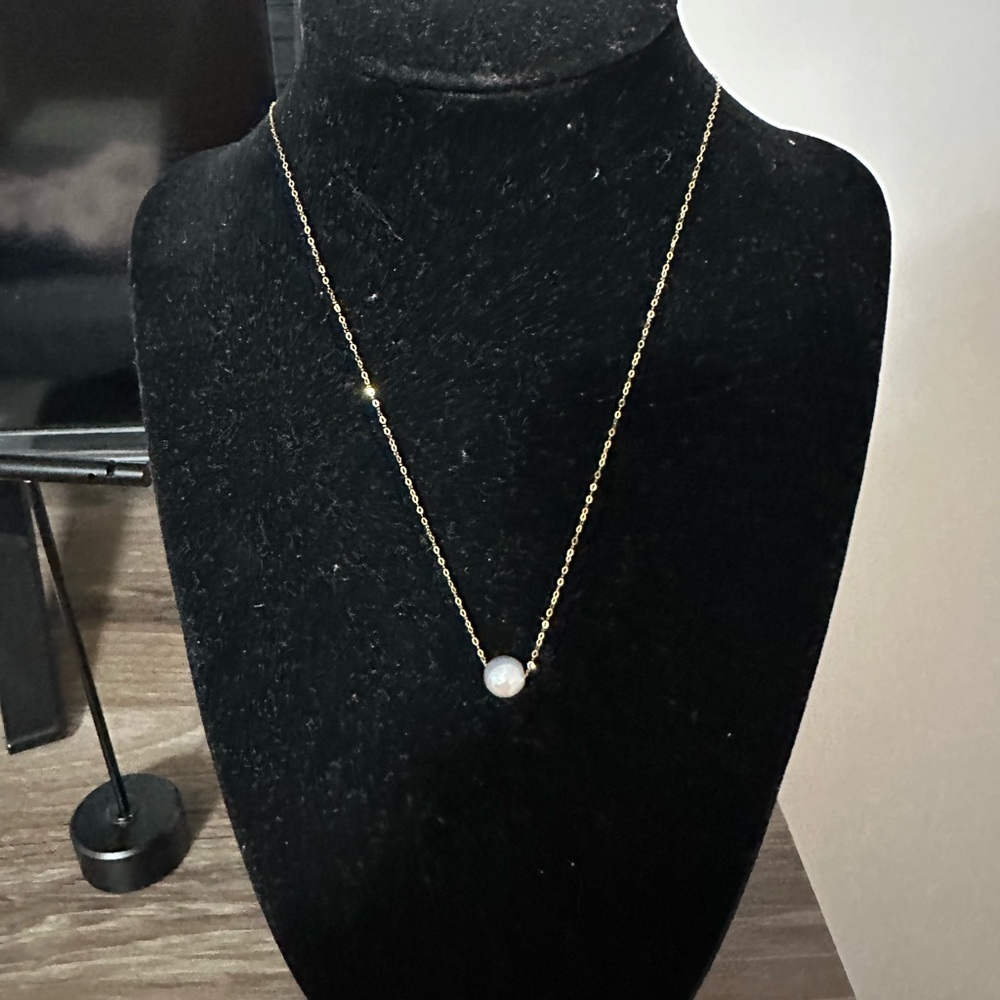New South Sea Pearl Necklace Silvery Blue